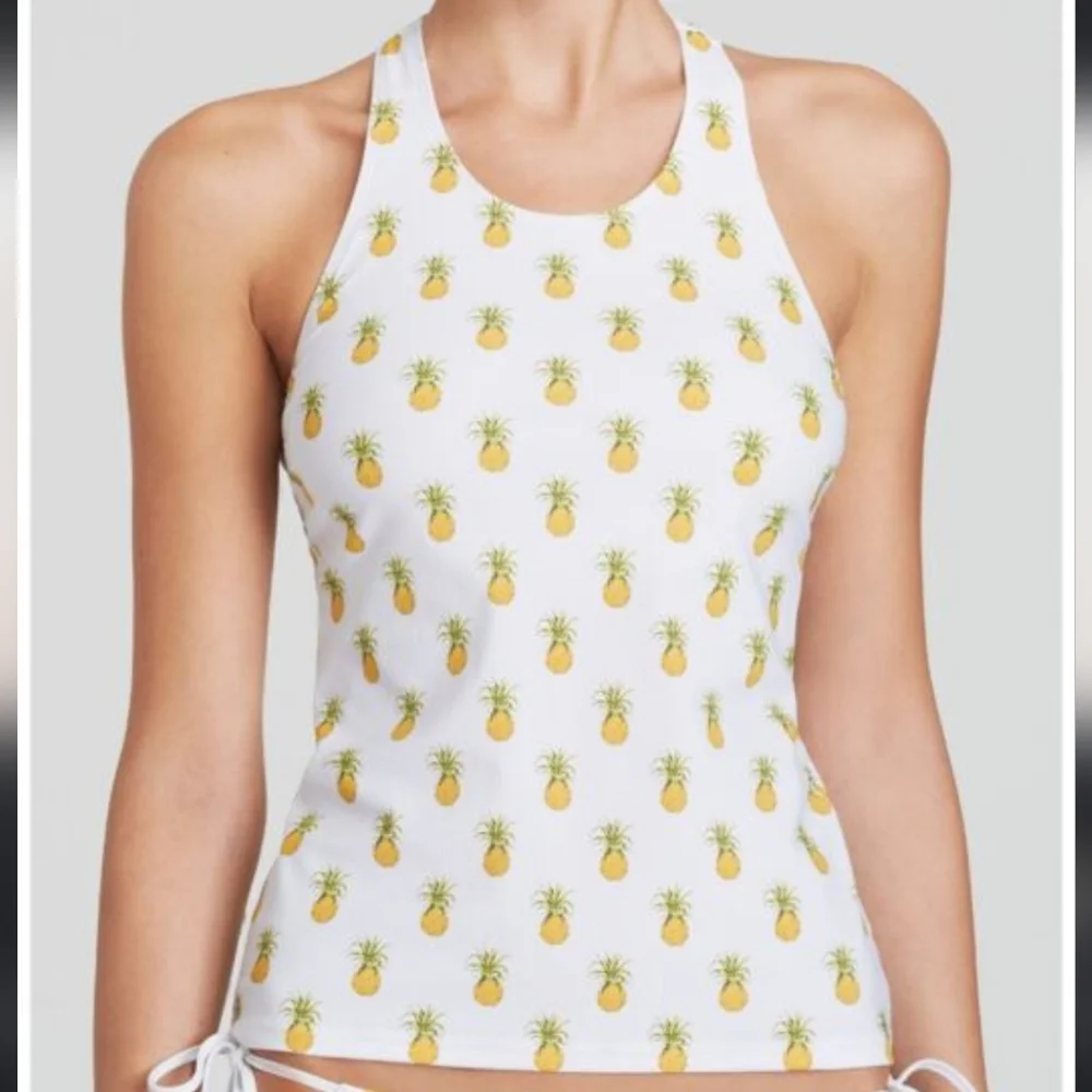 Tory Burch Pineapple Print Tankini Top